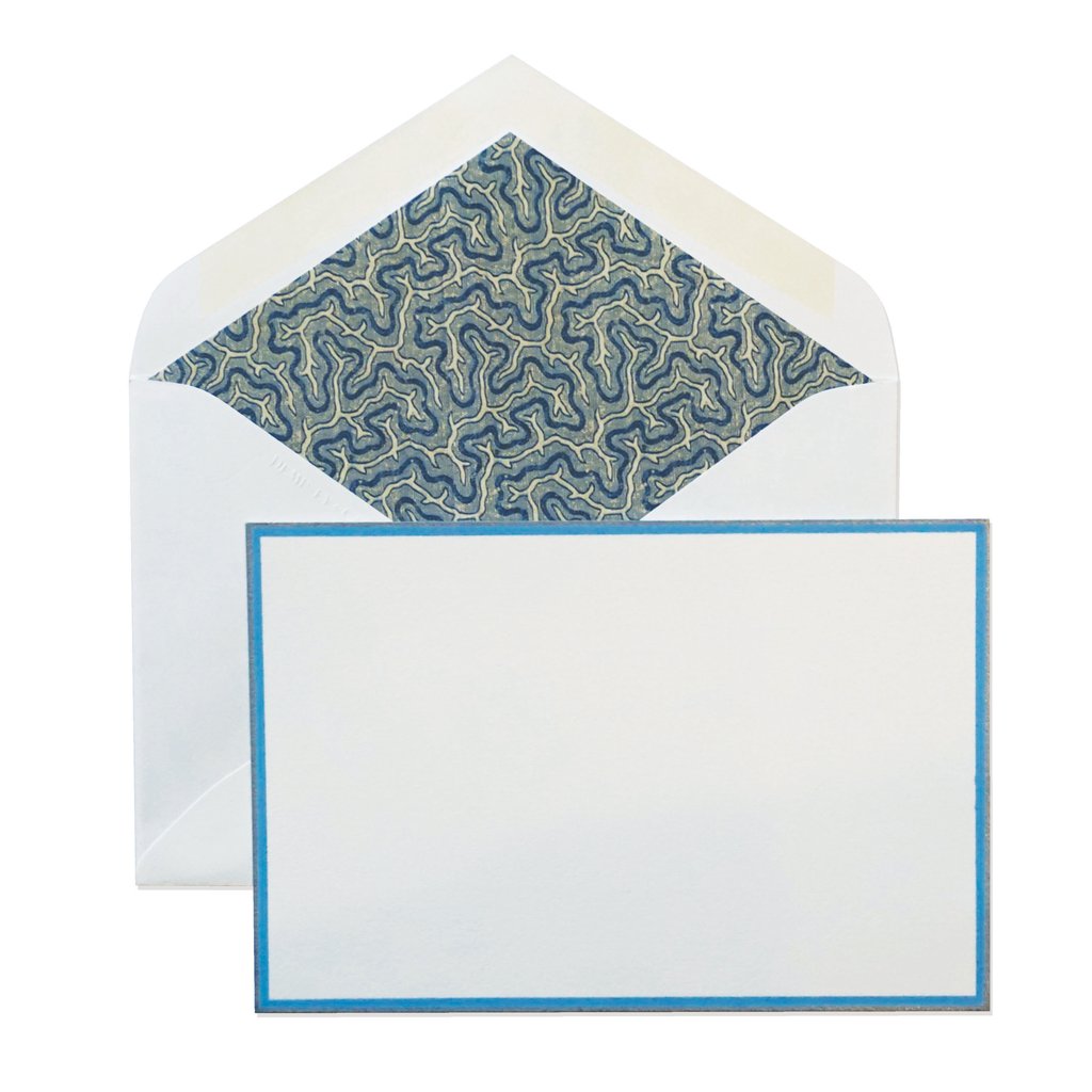 BOXED NOTE CARDS - D&C - DERIAN BLUE CORAL
