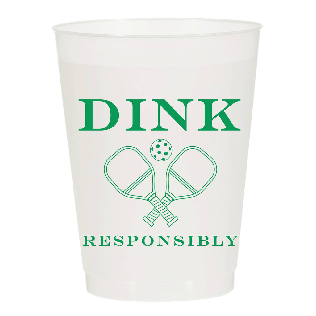 “Dink Responsibly 10pk” Pickleball Racket Set of 10 Reusable Cups