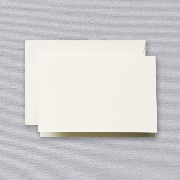 CRANE BOXED ECRU KID FINISH NOTECARDS - CCO - ECRU FOLD OVER