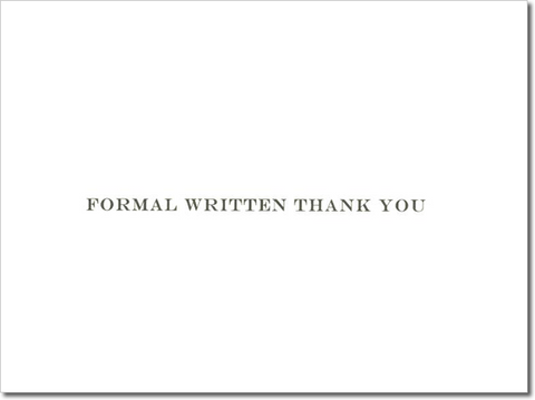 NOTE CARDS - VT - FORMAL WRITTEN THANK YOU SET OF 6