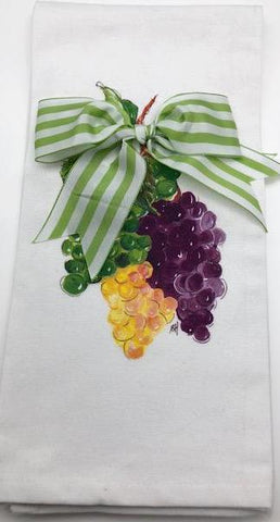 KITCHEN TOWEL - DBB - GRAPE BUNCH WITH BOW