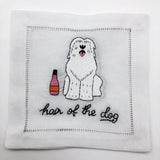 NAPKINS LINEN - AM - “HAIR OF THE DOG” LINEN COCKTAIL SET OF 4 BOXED