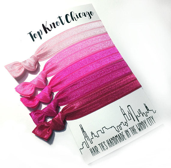 HAIR TIES - TKC - PINK OMBRE