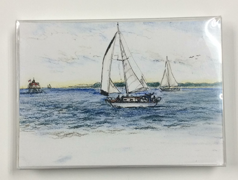 BOXED NOTE CARDS - SAS - ON THE WATER SET