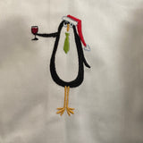 Penguin Let’s Eat Drink and Bond Over Shattered Holiday Expectations Kitchen Towel - Christmas