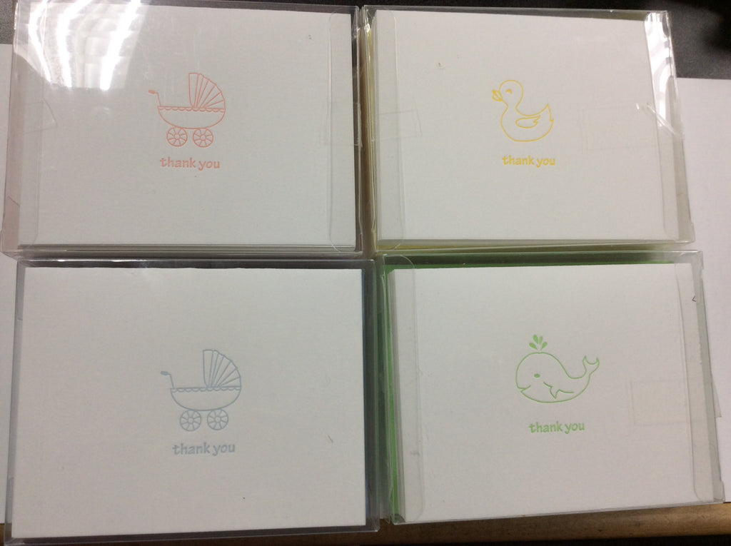 BOXED NOTECARDS  - SOH - YELLOW DUCK FOLD OVER