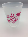 SHATTERPROOF CUPS - BFS - WEDDING “BRIDE TRIBE “ SINGLE CUPS 16 OZ