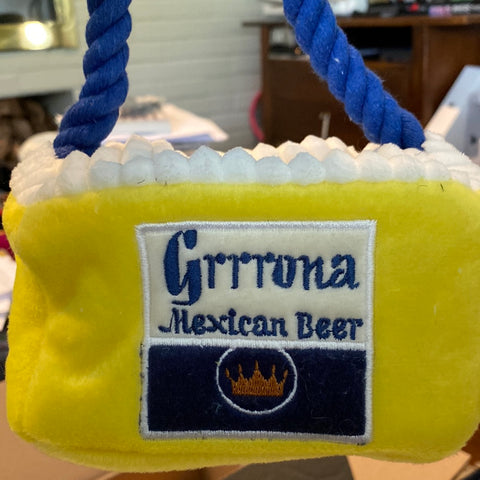 StayBusy GRRRONA MEXICAN BEER At Home Burrow Dog Toy Bundle