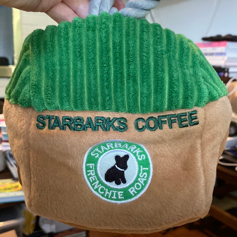 StayBusy STARBARKS COFFEE  At Home Burrow Dog Toy Bundle