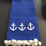 TEA TOWEL - PI - ANCHOR ROYAL BLUE