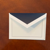 BOXED CRANE NAVY TRIPLE HAIRLINE FOLD OVER