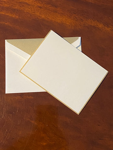 BOXED CRANE GOLD LINED FOLD OVER NOTE CARDS