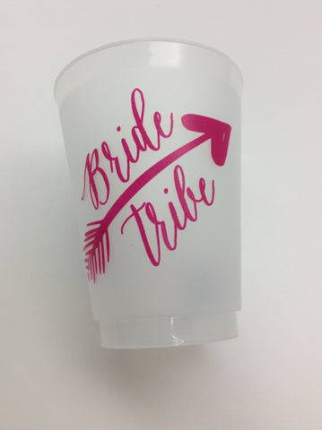 SHATTERPROOF CUPS - BFS - WEDDING “BRIDE TRIBE “ SINGLE CUPS 16 OZ