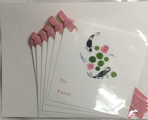 GIFT TAG SET - LB - KOI FISH