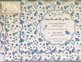 PLACEMATS AND PLACE CARDS- CM - BEAUTIFUL DIE CUT BLUE AND WHITE BUNNIES DIE CUT PLACEMATS