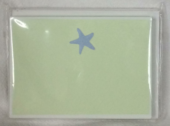 PLACE CARD/GIFT ENCLOSURE SET - PP - ENGRAVED STARFISH SET OF 10