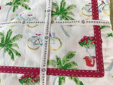 NAPKINS - PI - PALMS AND BIKES CLOTH NAPKINS SET OF 4
