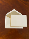 BOXED CRANE GOLD LINED FOLD OVER NOTE CARDS