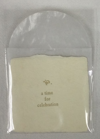CELEBRATION - OBP - A TIME FOR CELEBRATION - PETITE LETTERPRESS CARD