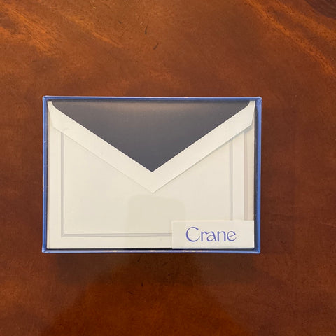 BOXED CRANE NAVY TRIPLE HAIRLINE FOLD OVER