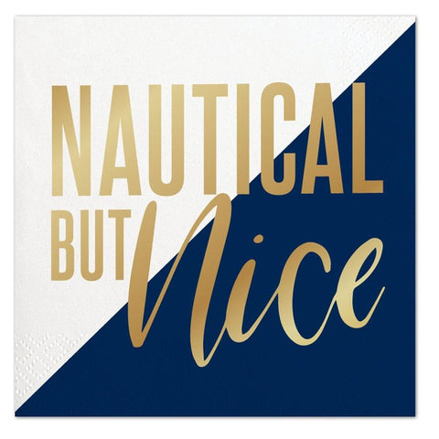 NAPKINS - SL - FOIL ....NAUTICAL BUT NICE
