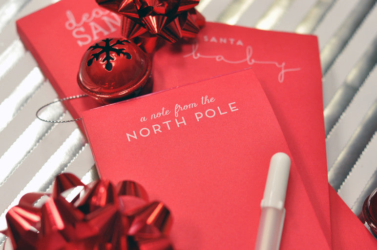 CHRISTMAS NOTE PAD - HP- A NOTE FROM THE NORTH POLE