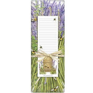 KITCHEN TOWEL AND NOTEPAD SET - MLT - LAVENDER BEEHIVE