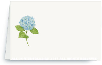 PLACE CARDS - LB - BLUE HYDRANGEA