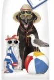 KITCHEN TOWEL - MLT - BEACH LAB DOG AND CAT